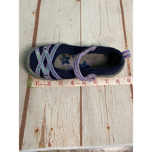 M.A.P. Navy Blue and Purple Velcro Mary Janes - Picture 8 of 8